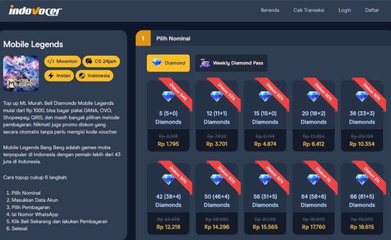 bandingkan harga diamond