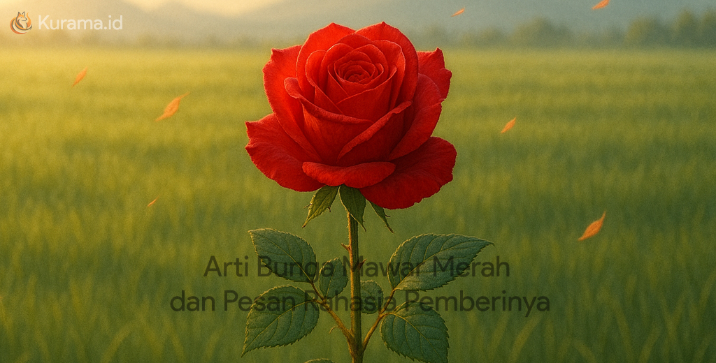 arti bunga mawar merah