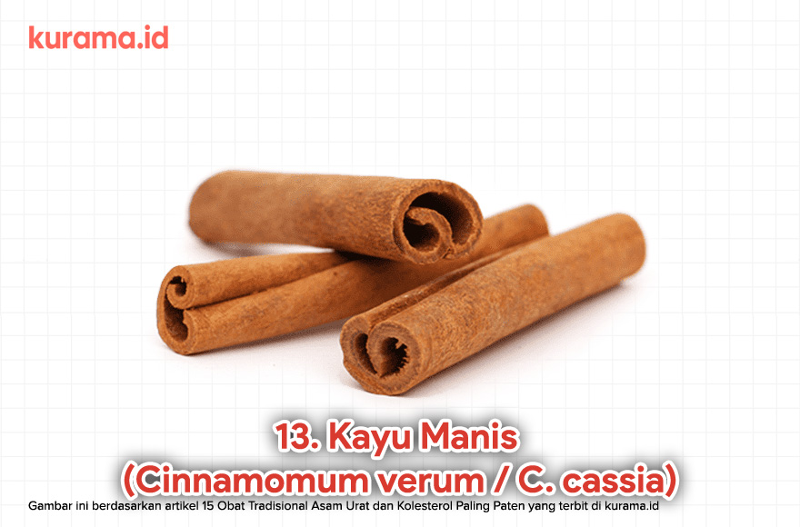 13. Kayu Manis (Cinnamomum verum / C. cassia)